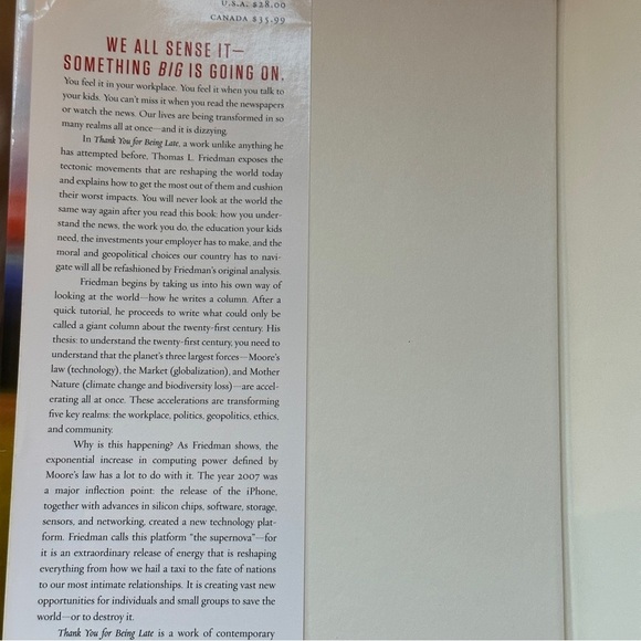 Thank You For Being Late by Thomas L. Friedman | Non-Fiction | Hardcover Book - Picture 9 of 9
